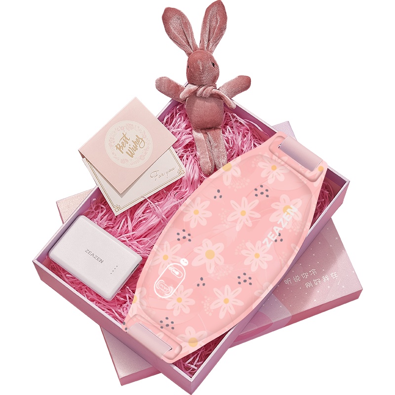 益森(ZEAZEN)充电宝加热宫带 艾草包艾灸电动按摩大姨妈神器 女友月经痛经宝宝贴七夕生日礼物小雏菊