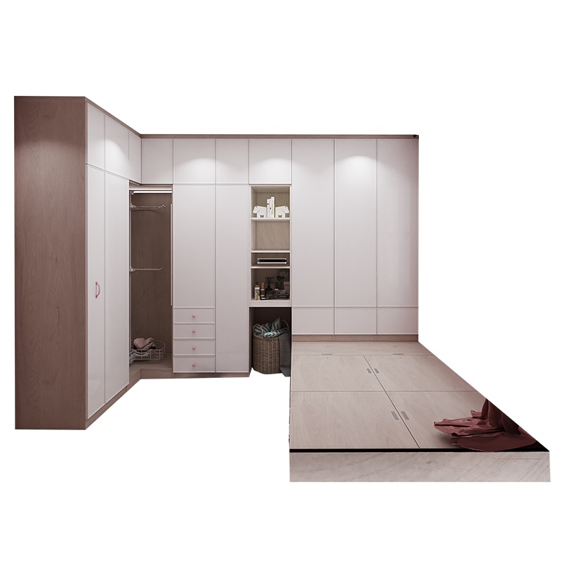 佰丽爱家多功能房卧室榻榻米书柜一体定制榻榻米床柜子整体定做