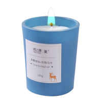 绿之源 香薰蜡烛 室内香薰浪漫香氛熏香去除异味卧室房间烛台烛光晚餐表白家用无烟杯蜡香薰灯檀香 玫瑰乌木