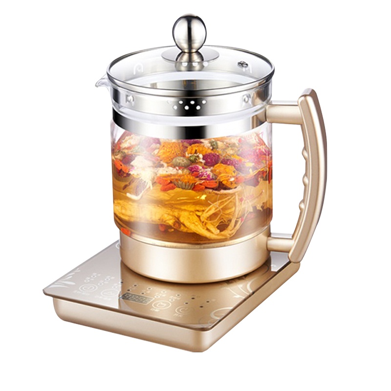 开优米(Kiuimi)宝宝养生壶全自动加厚玻璃烧水壶多功能健壶康养身 酒红色