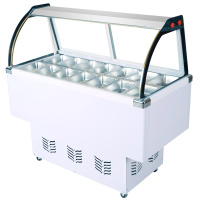 昌禾冰粥柜水果捞冰粉冷藏展示柜冰柜四果汤清补凉保鲜柜冰粉冷藏柜冷锅串串柜商用冰粥摆摊车0.96米白色铜管【10盒】