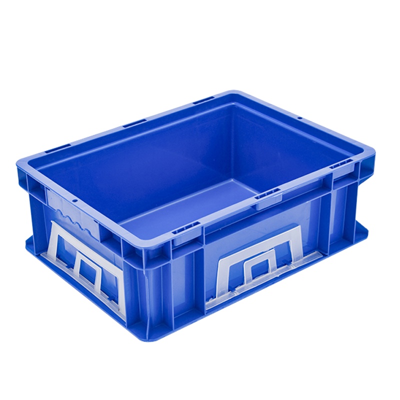 海斯迪克 gnjz-155 加厚塑料零件箱 汽车配储物箱周转箱 收纳工具箱零件箱带盖运输物流箱 B箱-无盖蓝色