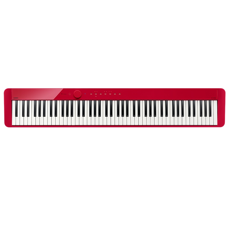 卡西欧(CASIO)电钢琴PX-S1000RD(红色款)全新智能触摸屏 88键纤薄便携式 时尚钢琴