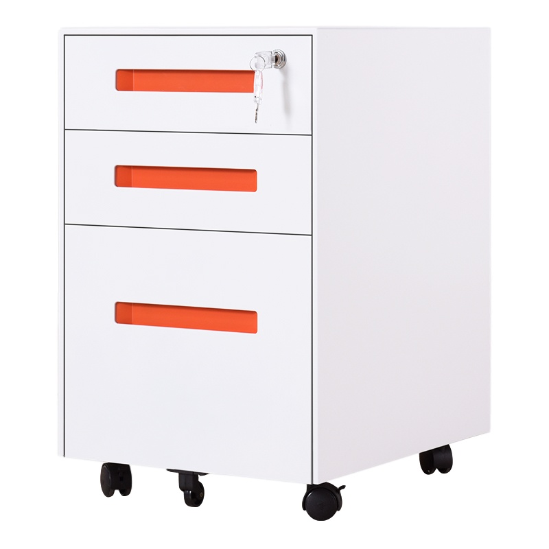 创世人 移动柜钢制桌下柜挂劳柜三抽柜桌下抽屉柜文件柜资料柜