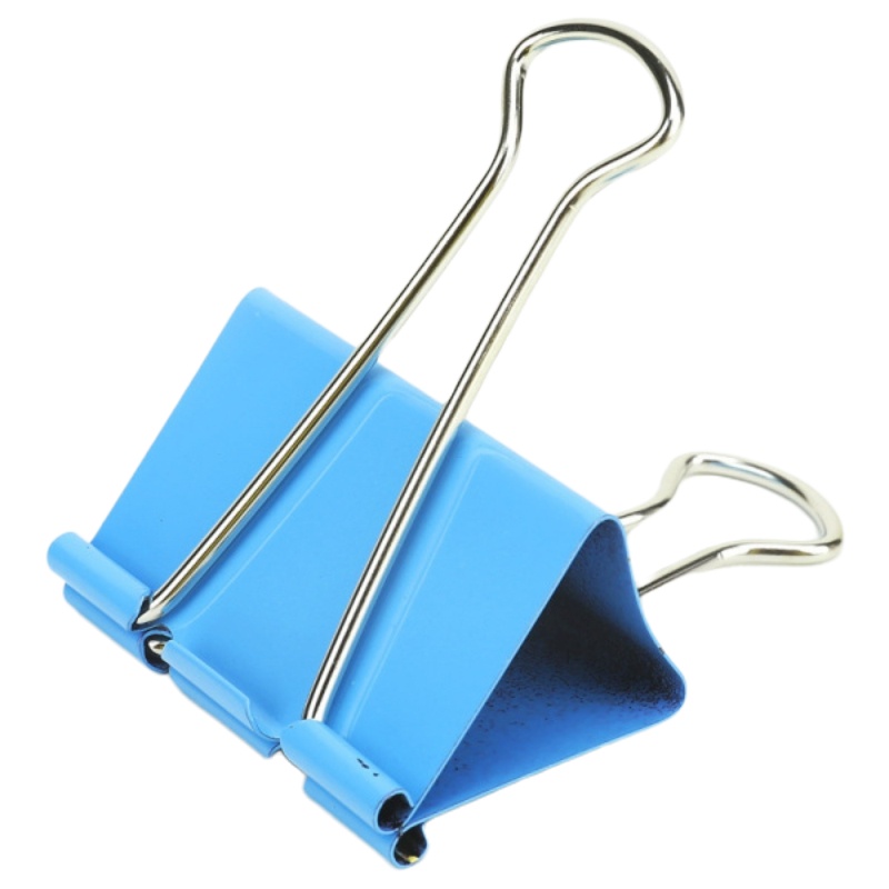 得力8556ES彩色长尾票夹 15mm 60只/筒