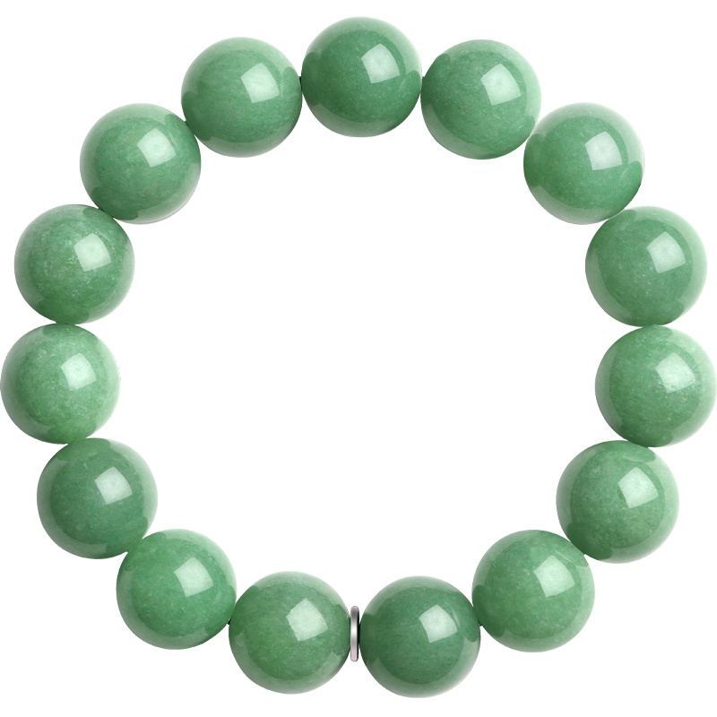 iSTONE/石头记天然东陵玉手链绿东陵石手串简约清新单圈手串男女款