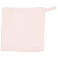 苏宁极物华夫格方巾 两件装 洗脸纯棉华夫格素色蜂窝吸水透气速干两条装 粉色+黄色