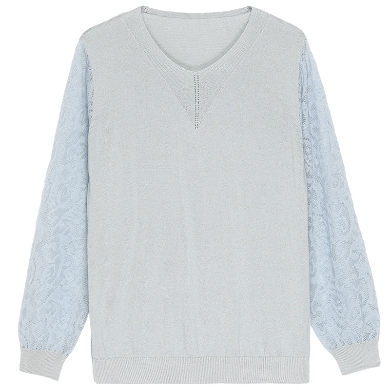 恒源祥女士含羊毛针织衫2020秋季新款宽松长袖针织衫百搭打底衫