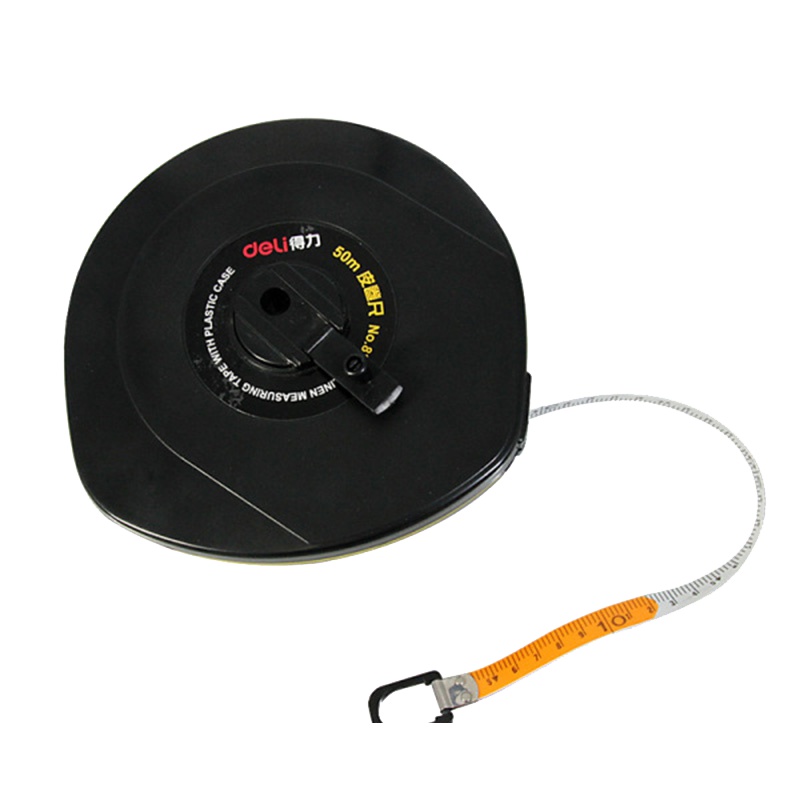 得力(deli) 8219 皮卷尺 50M 韧性防水便携 XHJ 单只装