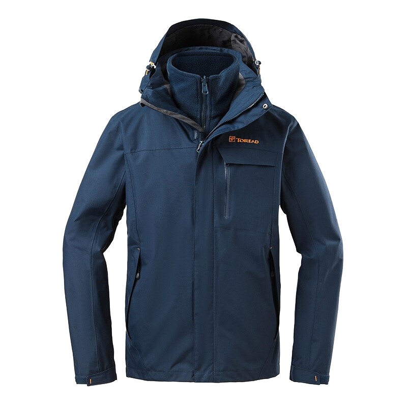 探路者(TOREAD)冲锋衣户外秋冬19款男女情侣款防水透湿保暖套抓绒内胆冲锋衣TAWH91603/TAWH92604