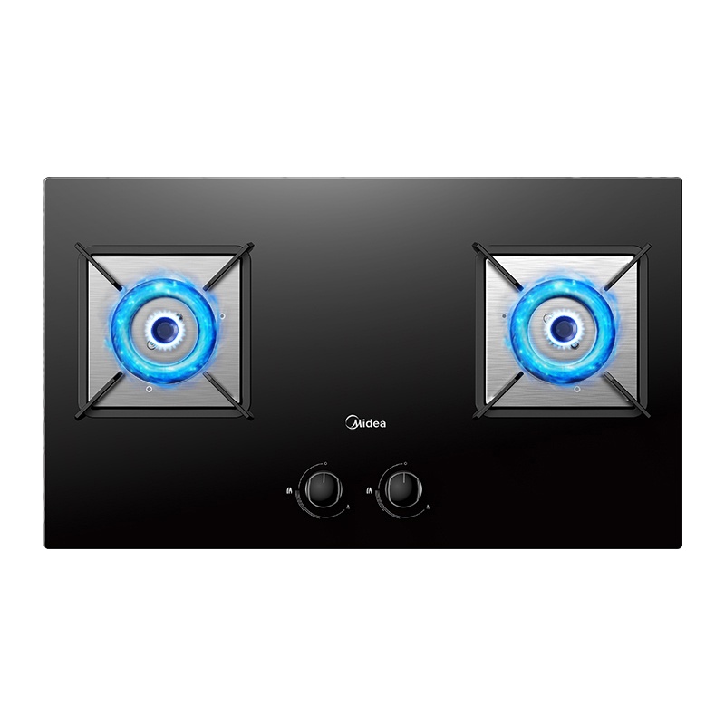 美的(Midea)燃气灶JZY-Q218B 燃气灶 5.0KW大火力台式嵌入式厨房家用双灶煤气灶灶具双眼灶(液化气)