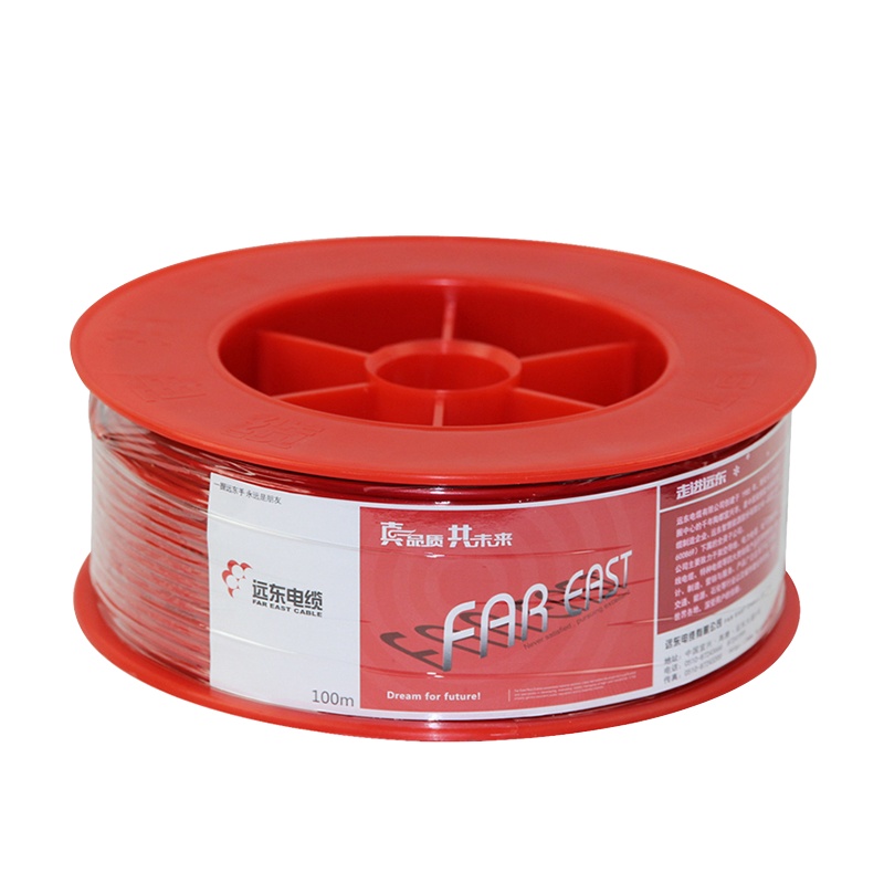 远东电线电缆 BVR4平方国标空调热水器用铜芯家装电线 单芯多股软线 100米