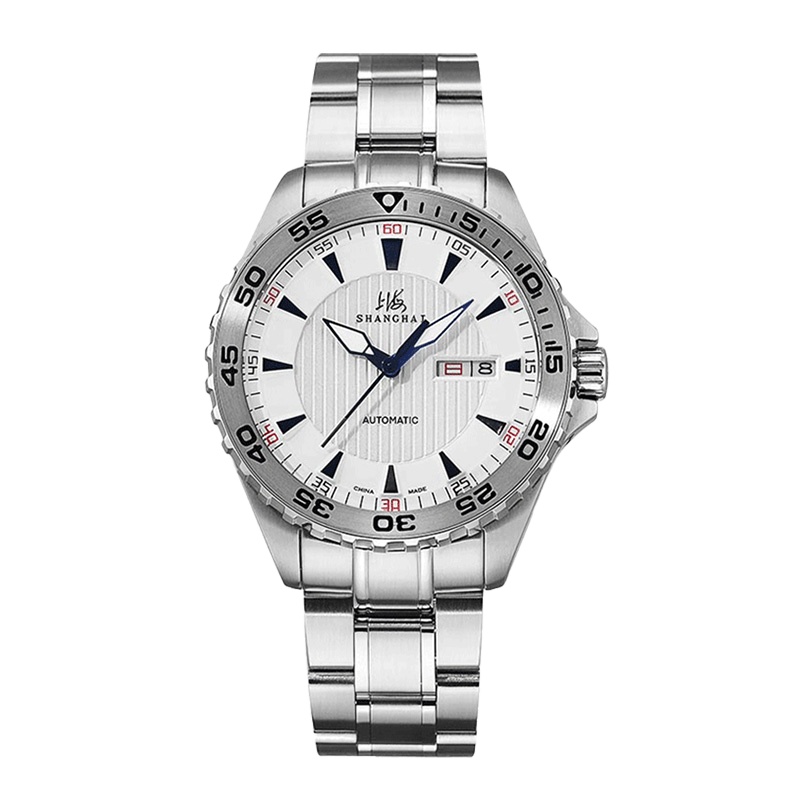 上海表手表上海牌手表男士多功能系列运动全自动机械男表时尚潮流日历钢带防水手表SH-613