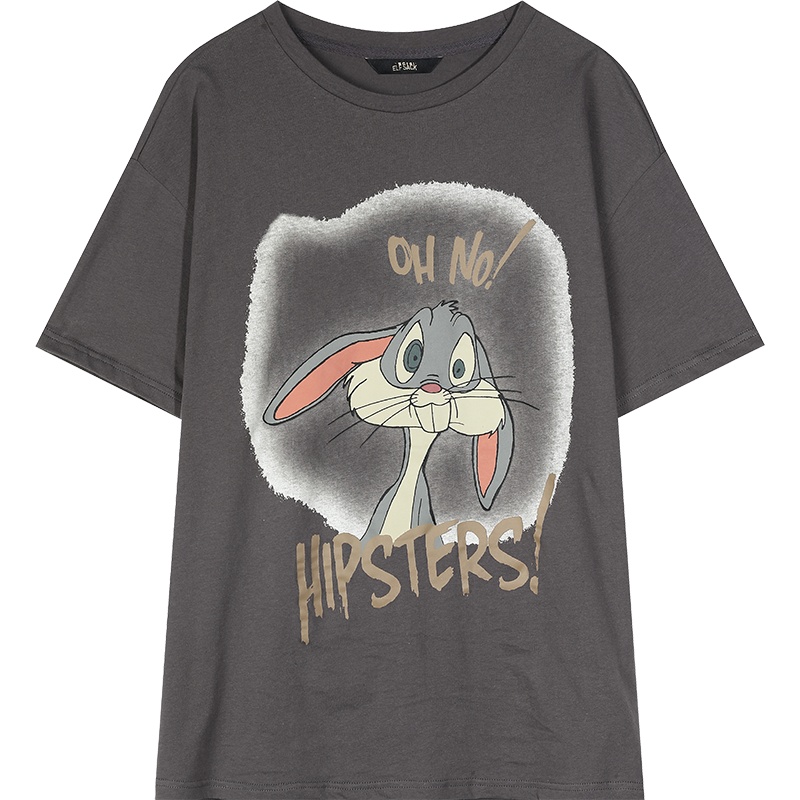 【兔八哥联名】妖精的口袋印花短袖T恤女2020夏新款宽松韩版上衣