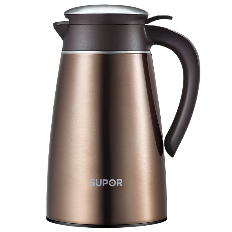 苏泊尔(SUPOR)保温壶2.0L大容量办公家用不锈钢开水瓶长效保温热水瓶 一键按压出水 双层真空层隔热 KC20AP1