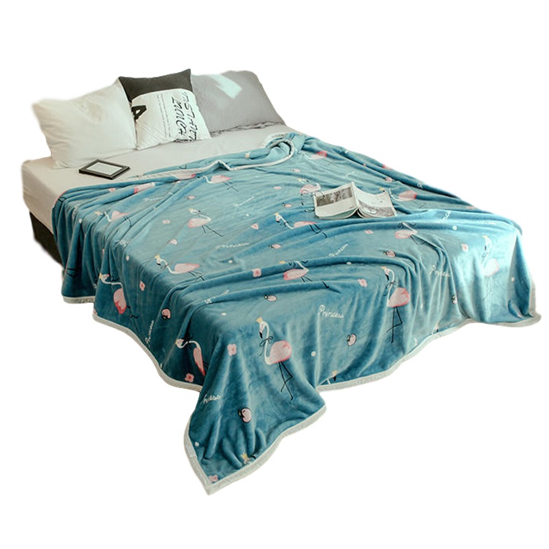 绘窝(HuiWo)家纺 床上用品云貂绒毛毯 法兰绒单人双人学生儿童纯色夏凉被 办公室午休被子 午休毯 空调被盖毯