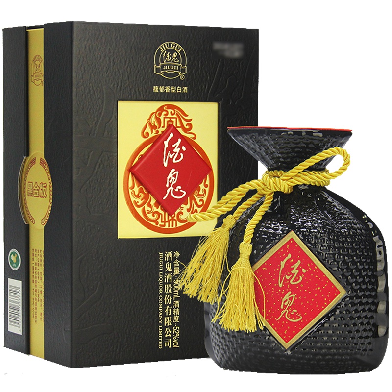 [官方授权]酒鬼酒52度黑金版馥郁香型国产礼盒白酒500ml单瓶装