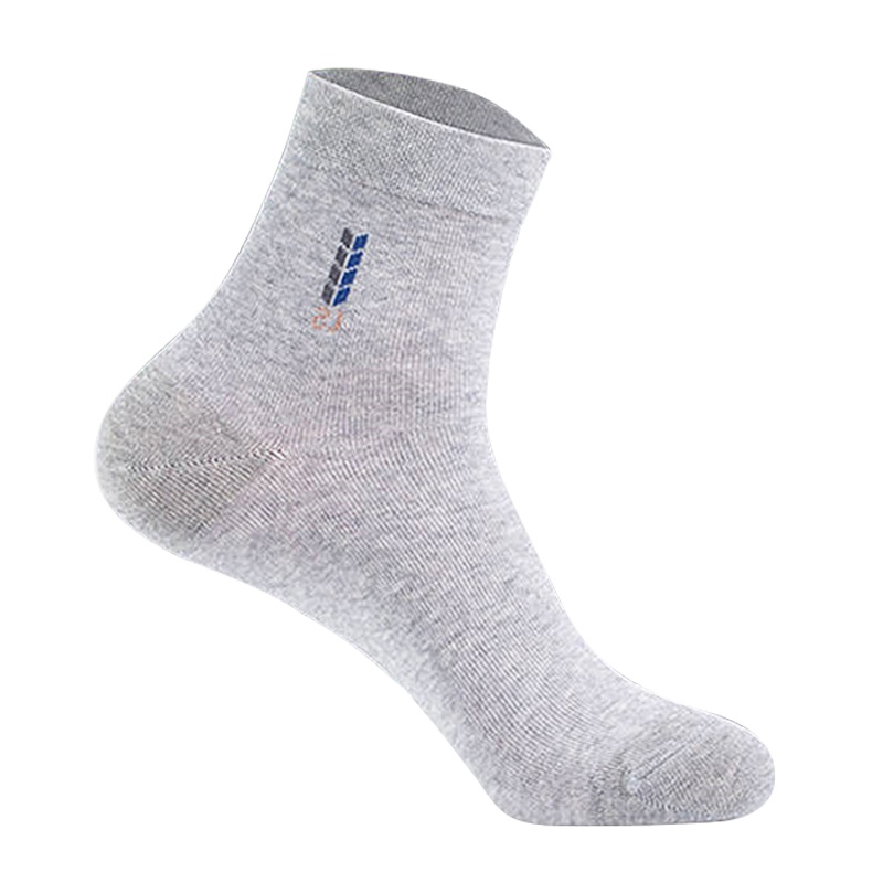 浪莎6双袜子男棉袜中筒秋冬防臭吸汗商务黑男士袜子浪莎男袜