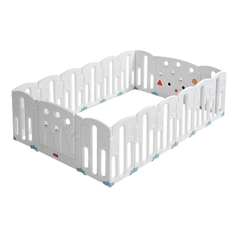 babycare儿童游戏围栏室内婴儿防护栏爬行垫安全学步16+2辛德白围栏