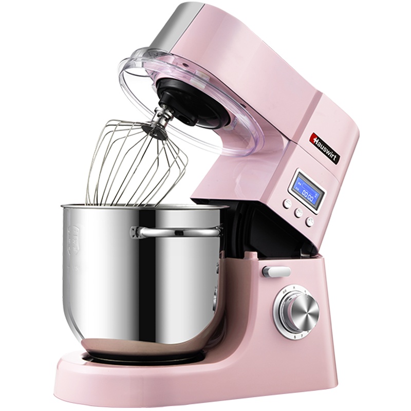 海氏厨师机家用小型和面机商用多功能鲜奶机揉面机全自动打蛋器HM770 HM770升级款粉色