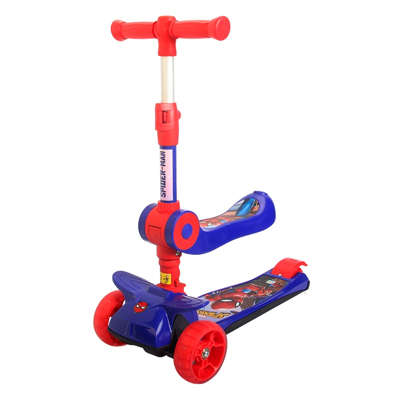 麦斯卡(MESUCA)迪士尼儿童滑板车2-3-4岁宝宝可坐可滑男女初学者溜溜车二合一多功能学步车闪光轮