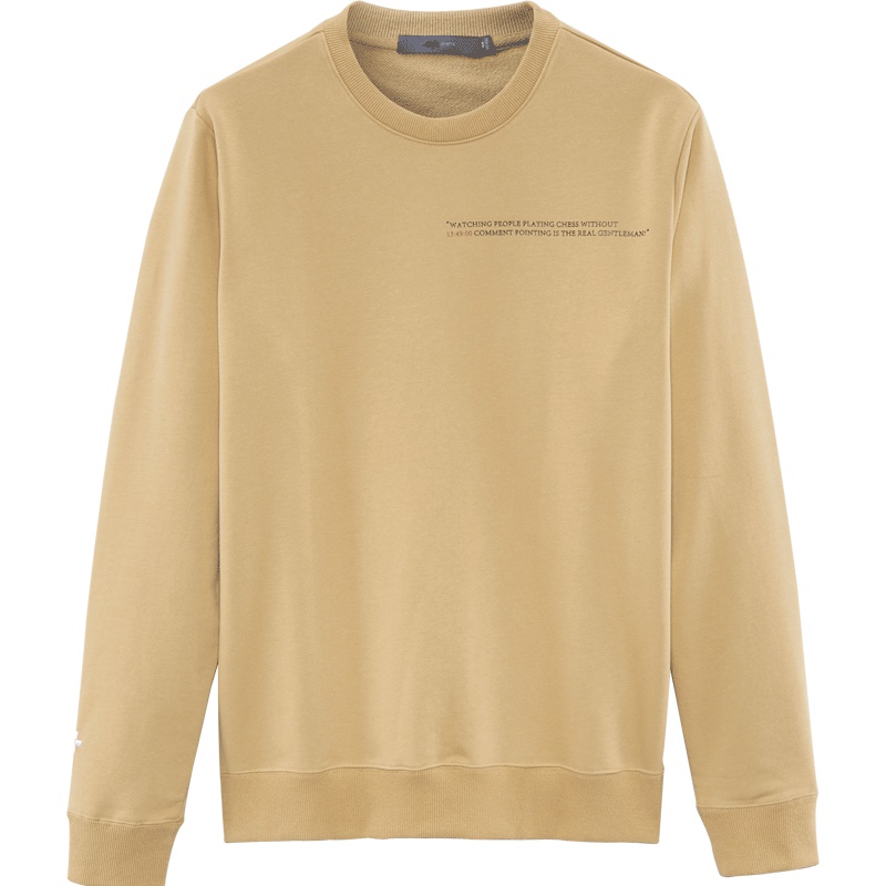 黑鲸字母印花圆领卫衣秋季男装时尚舒适套头衫男CNZWJ38115A