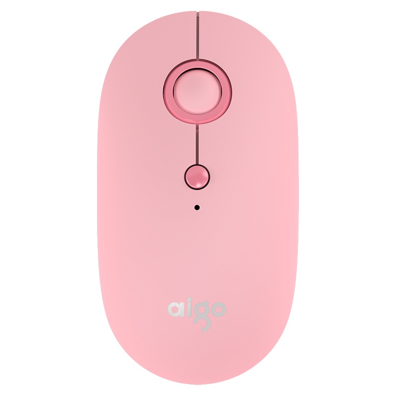 爱国者(AIGO) 时尚无线蓝牙安静可切换三模鼠标 稳定省电可连接多设备 M300 粉色