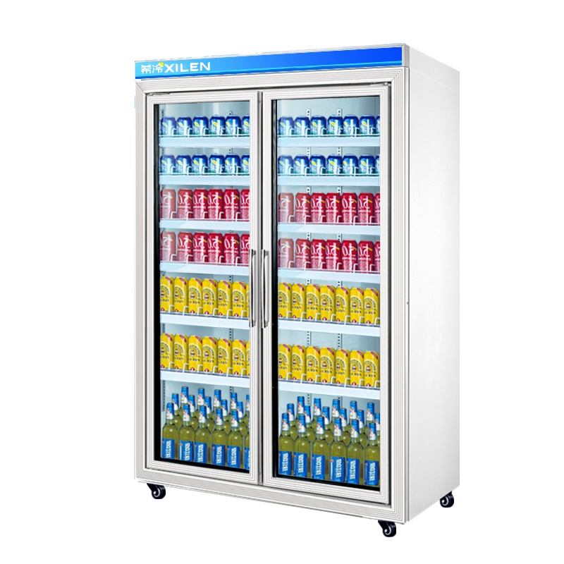希冷(XILEN)展示柜冷藏饮料柜商用 保鲜柜啤酒柜 立式超市便利店冰箱冰柜冷柜分体机风冷 2门分体机
