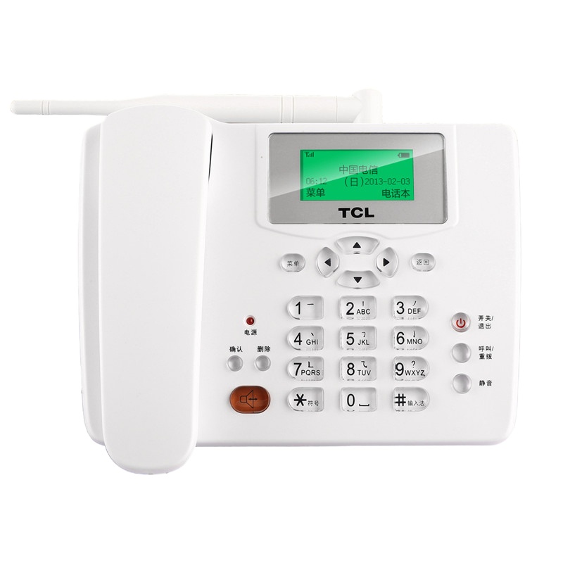 TCL CF203C 固定无线电话机支持电信卡 UIM卡专用(白色 )