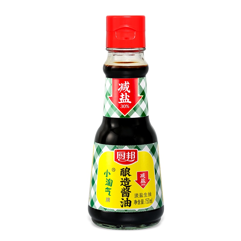 厨邦小淘气酱油150ml 减盐生抽 晒足180天 酿造酱油 迷你瓶装