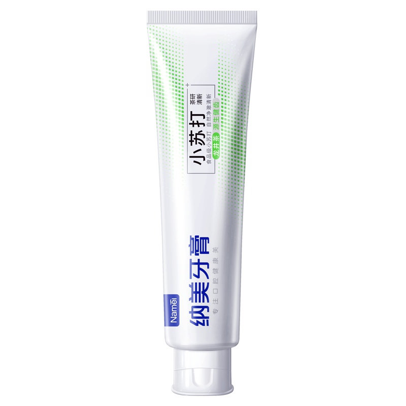 纳美小苏打源生健齿龙井茶牙膏180g清新口气亮白牙齿成人男女士牙膏自营正品