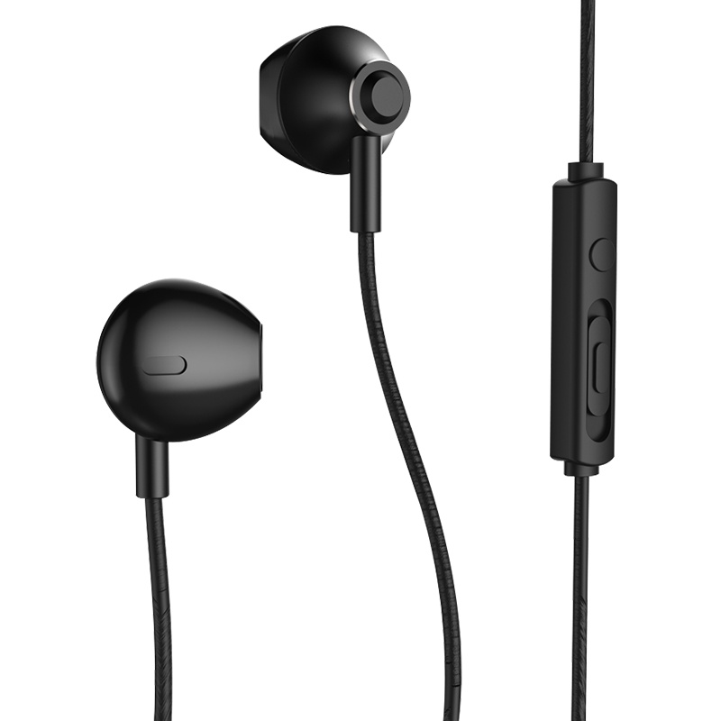 REMAX 有线通话音乐耳机 3.5mm接口 小米 华为手机 入耳耳机 黑色