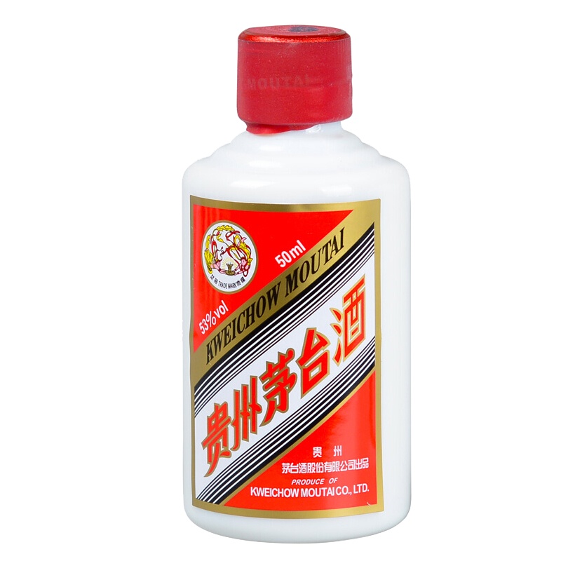 苏糖 贵州飞天茅台酒 金色条盒 53度50ml*5瓶(拍12盒发整箱)