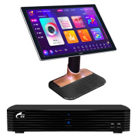 eVideo/视易 D66 主机内置6TB硬盘+21.5吋触摸屏黑色台式架 安卓系统KTV点歌机触摸屏家庭卡拉OK点唱机