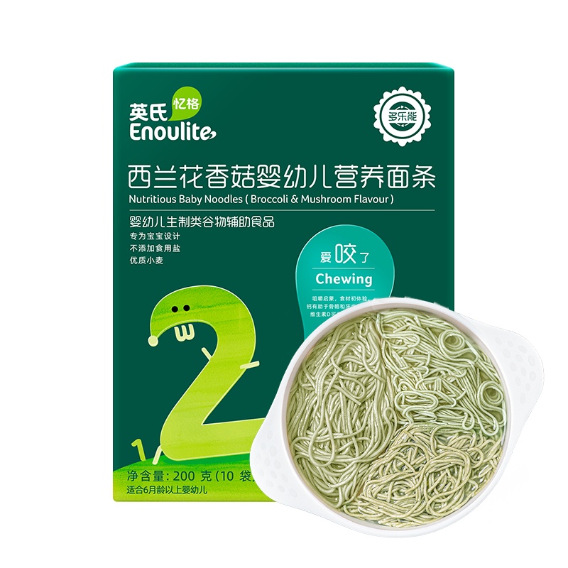 英氏多乐能婴幼儿西兰花香菇面200g