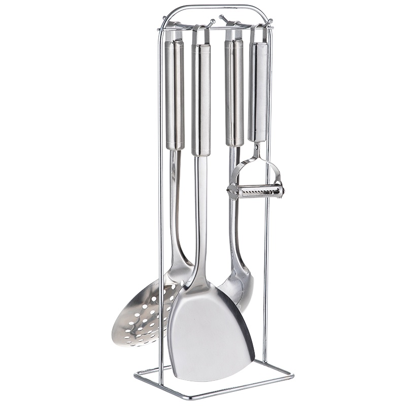 美厨 不锈钢铲勺餐具五件套 铲类炒铲汤勺漏勺瓜刨厨具餐具套装 中空隔热防烫铲子勺子MCCU207