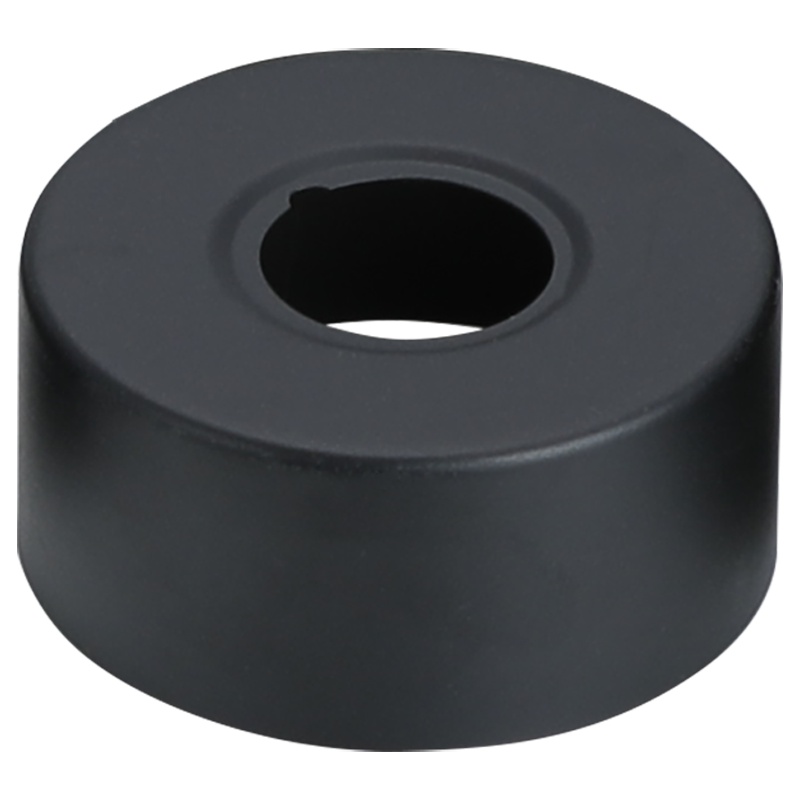 黑色花洒装饰盖加大加厚水阀不锈钢弯脚遮丑盖加长圆形装饰6分