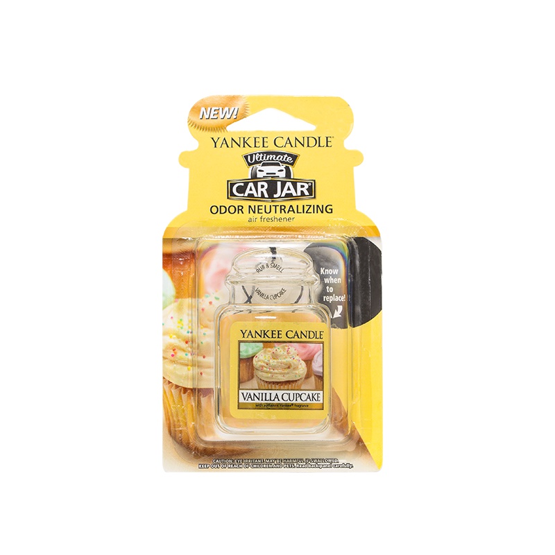 yankee candle扬基进口香薰固体车载挂饰香氛汽车香膏芳香车卡香草蛋糕Vanilla Cupcake