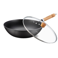 [主推]Joyoung/九阳铸铁炒锅CZB3025家用电磁炉燃气无涂层铁锅不粘锅具