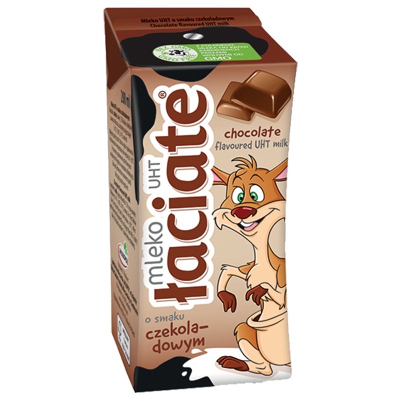 Laciate 波兰进口 风味奶巧克力味 200毫升/盒 12盒/箱 波兰进口 果味牛奶 学生牛奶