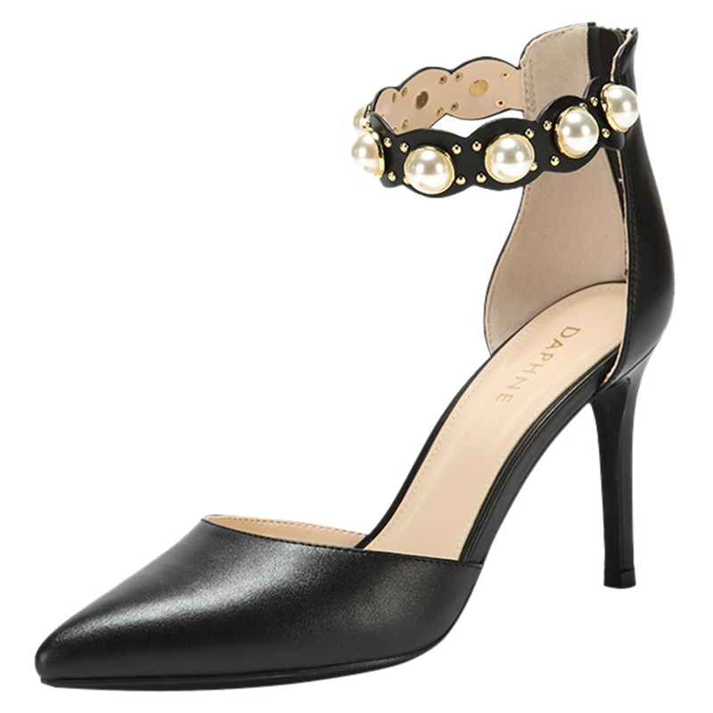 达芙妮春季皮带扣浅口高跟鞋