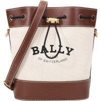 BALLY 巴利 女士 织物配皮单肩斜挎包水桶包 CLEOH ST