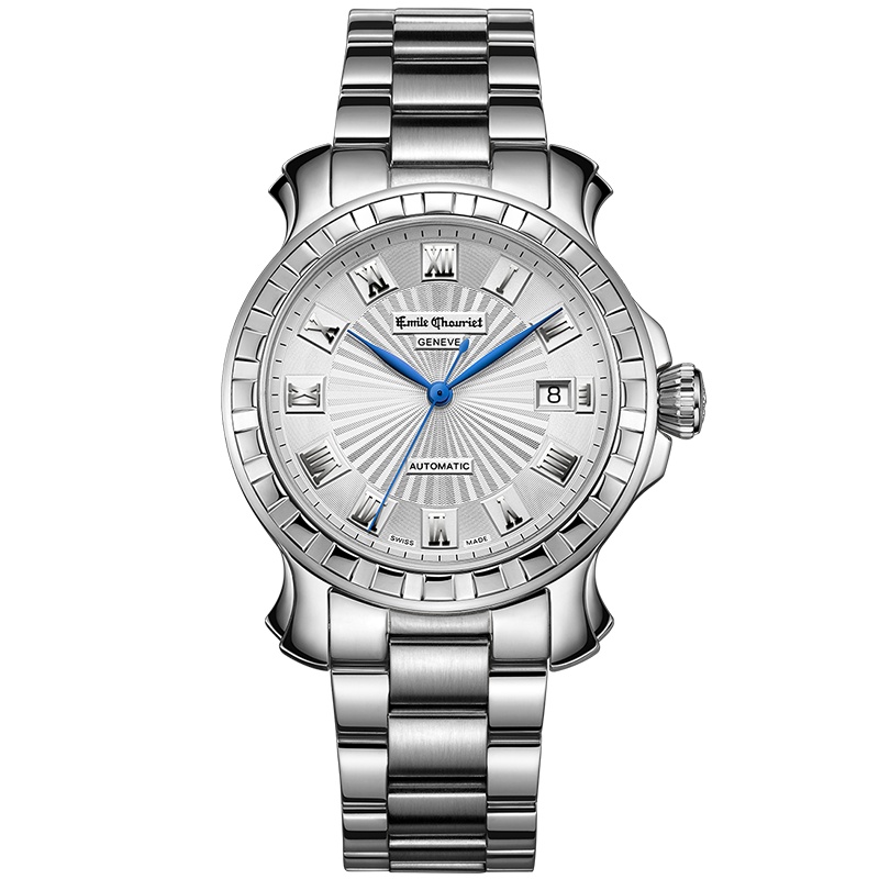 艾米龙(Emile Chouriet)手表时光之翼系列 不锈钢带机械男表08.1156.G.6.P6.25.6