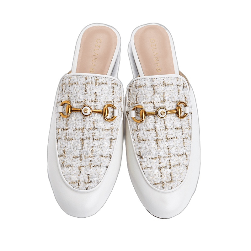 [直营]官方授权OZLANA FOOTWEAR UGG澳洲品牌花呢牛皮女士穆勒鞋乐福鞋凉鞋拖鞋单鞋女鞋OZ3058