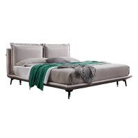 A家家具皮床 现代意式皮艺1.5米1.8米双人床三色可选DA0151
