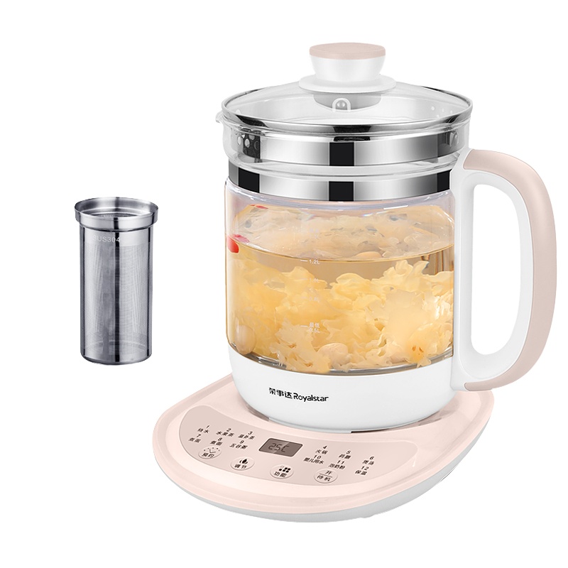 荣事达(Royalstar)养生壶1.5L 多功能电热水壶高硼硅玻璃壶触控式煎药壶花茶器煲茶壶烧水壶YSH5017XL蜜