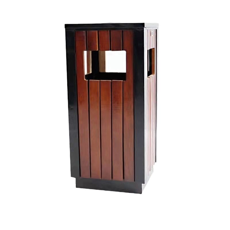 振真ZZ-107户外垃圾桶公园景点物业街道钢木分类果皮箱大环保室外垃圾筒