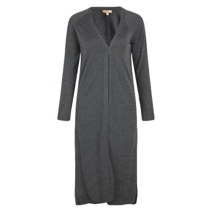 【福利款】拉夏贝尔欧美风中长款百搭开衫纯色针织衫