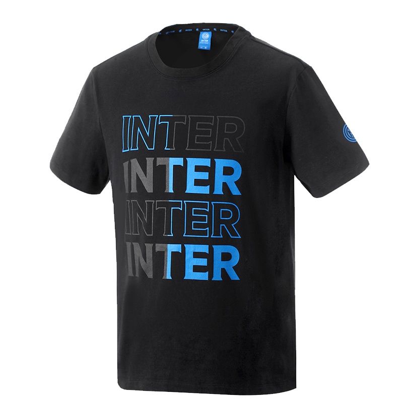 国际米兰俱乐部Inter Milan官方2020夏季男新款T恤简约时尚运动休闲短袖圆领套头衫高档棉氨印花设计感宽松上衣