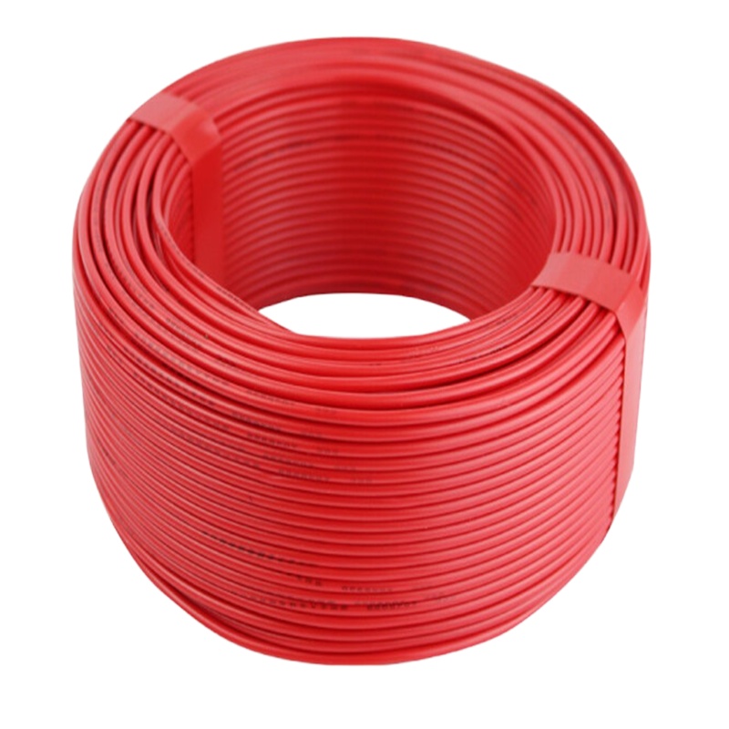 上海江铜胜华单芯硬线电线6平方国标纯铜铜线BV线单芯硬线红色100米一卷